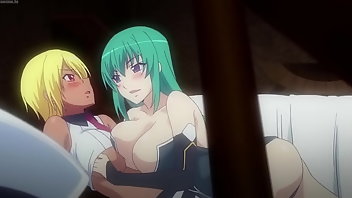 Seduced Lesbian Boobs Kissing Anime 
